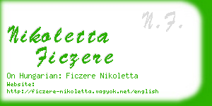 nikoletta ficzere business card